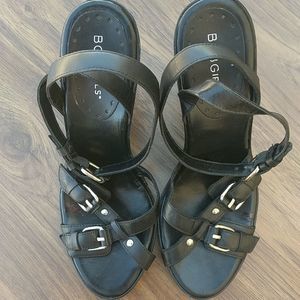 BCBG Leather Ankle Wedge